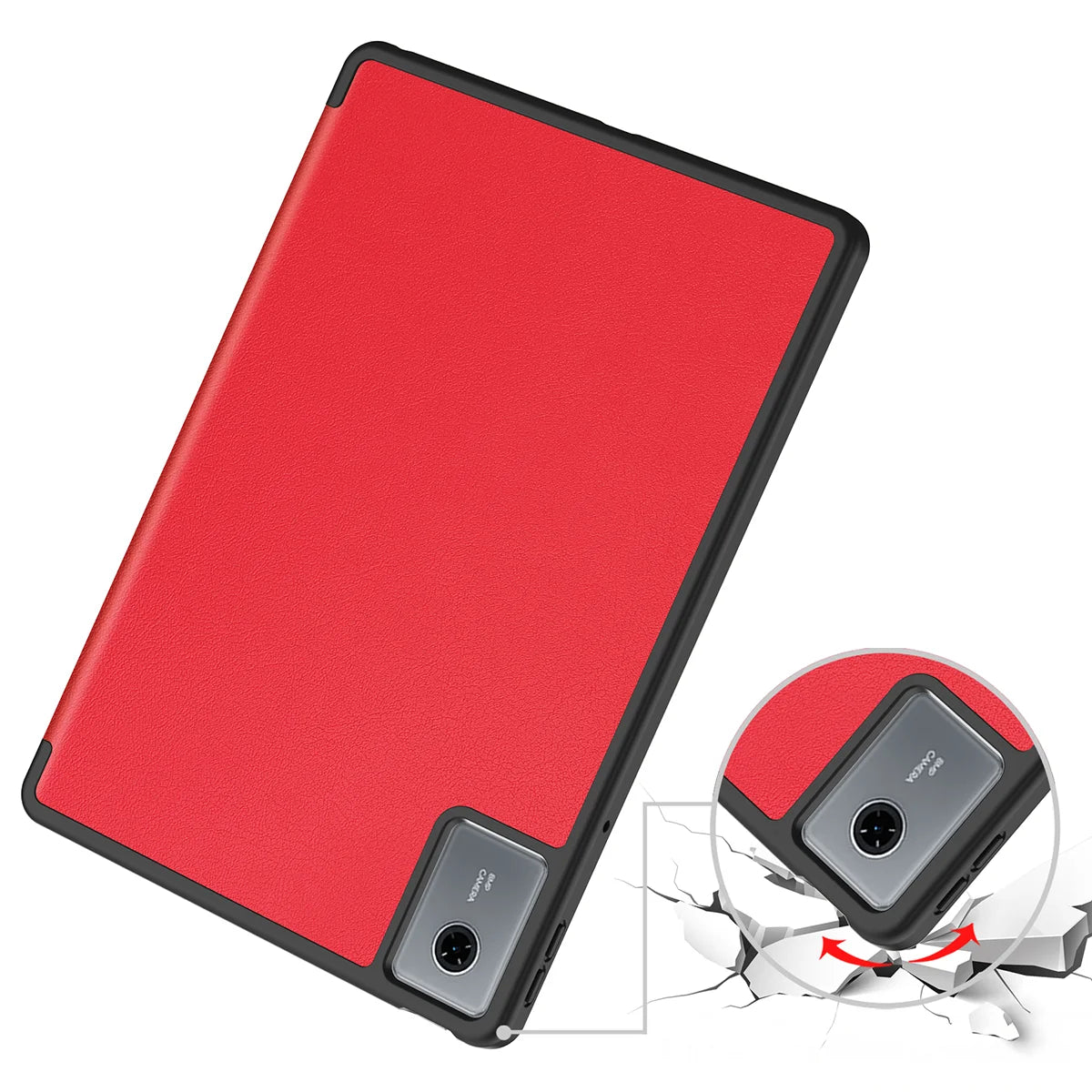 Schutzhülle mit Klappe für Lenovo Idea Tab 11, Bizon Case Tab Lizard, Rot