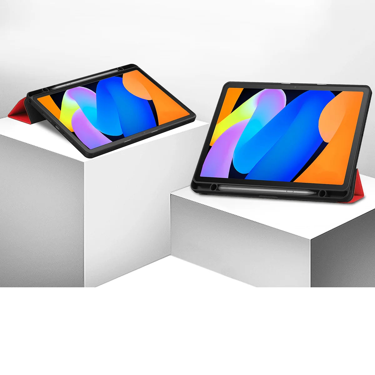 Schutzhülle mit Klappe für Lenovo Idea Tab 11, Bizon Case Tab Lizard, Rot