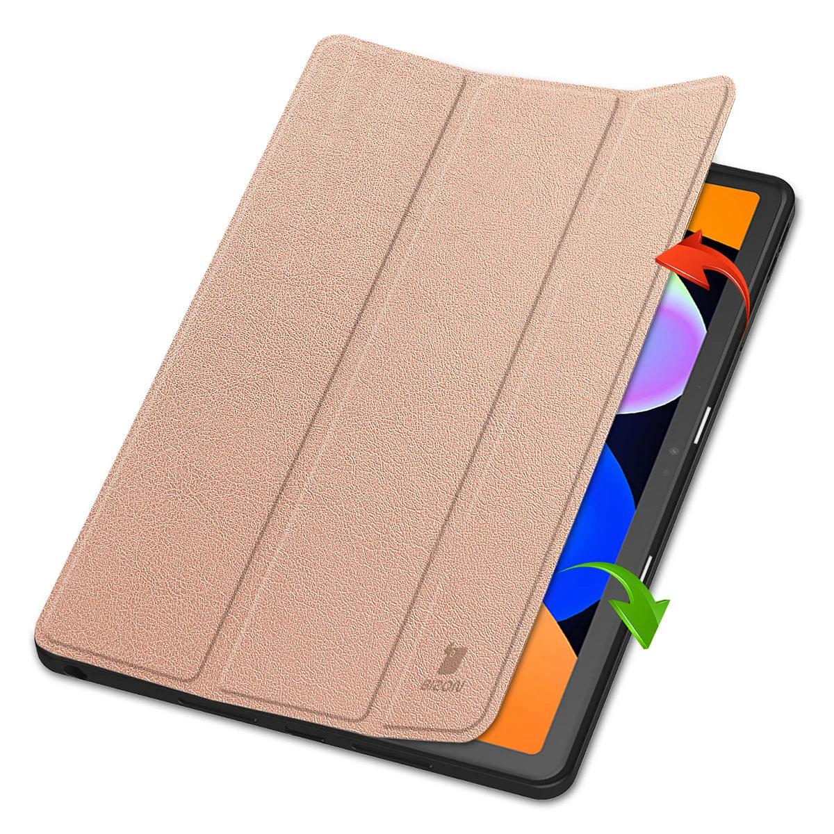 Schutzhülle mit Klappe für Lenovo Idea Tab 11, Bizon Case Tab Lizard, Rosegold