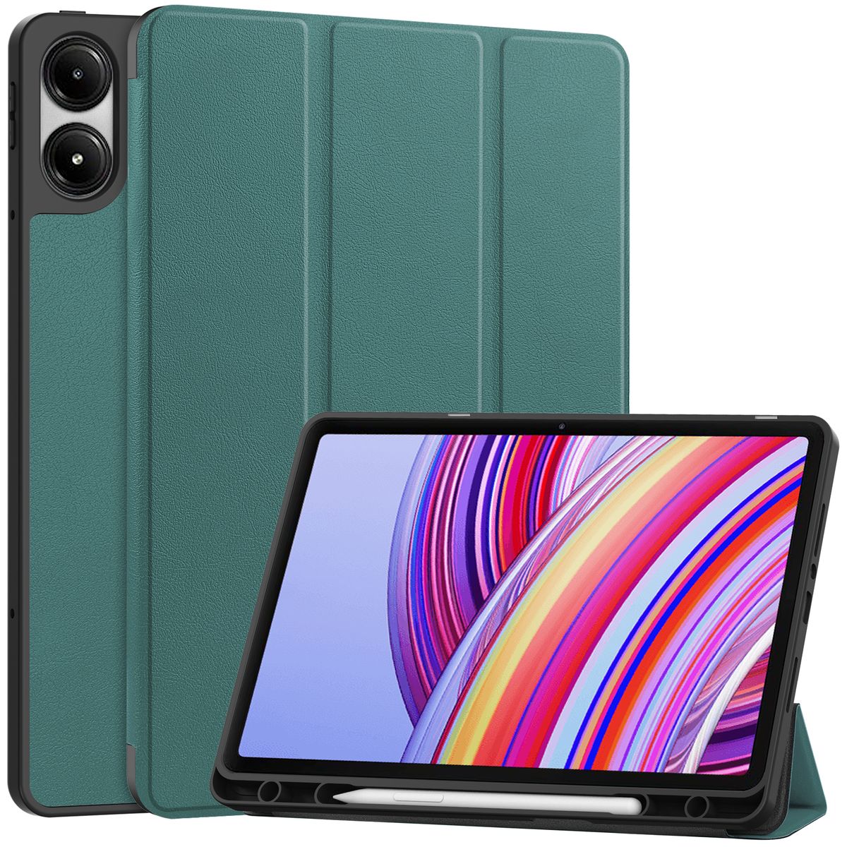 Schutzhülle für Xiaomi Redmi Pad Pro 12.1, Bizon Case Tab Lizard, Dunkelgrün
