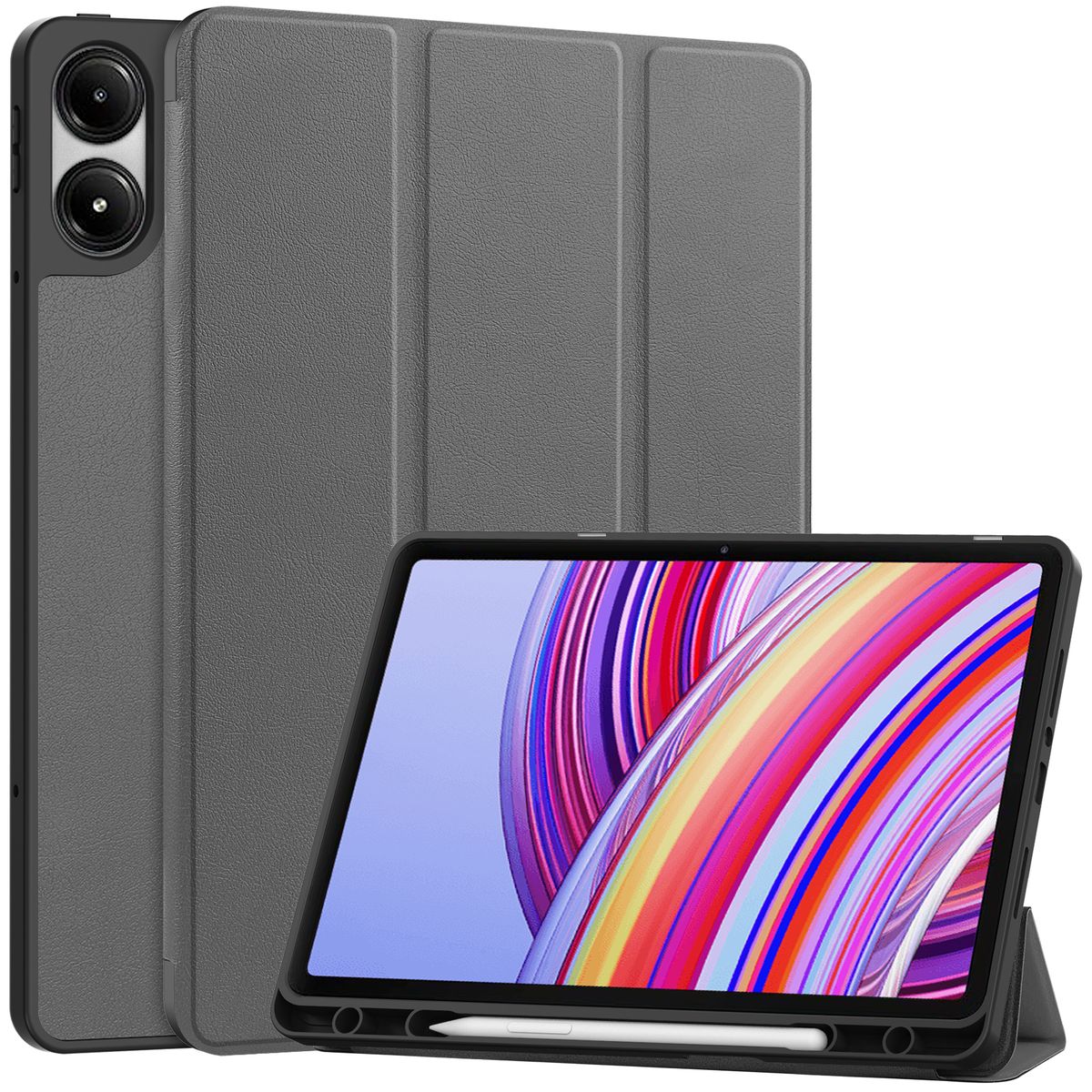 Schutzhülle für Xiaomi Redmi Pad Pro 12.1, Bizon Case Tab Lizard, Grau