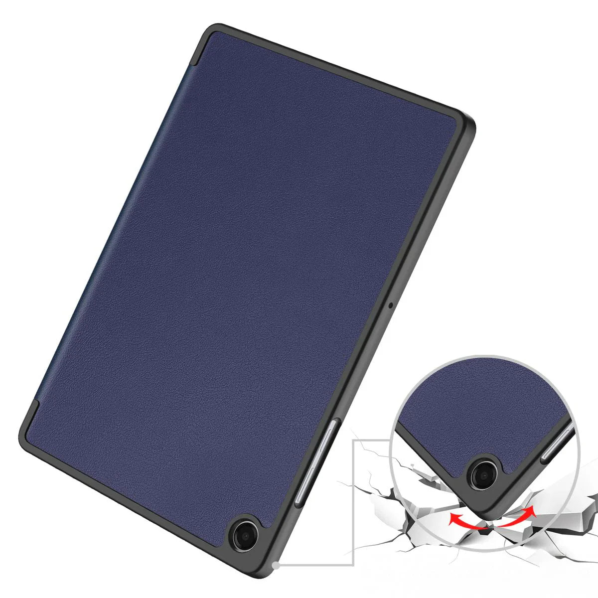 Schutzhülle mit Klappe für Galaxy Tab A11 Plus / A9 Plus, Bizon Case Tab Lizard, Dunkelblau