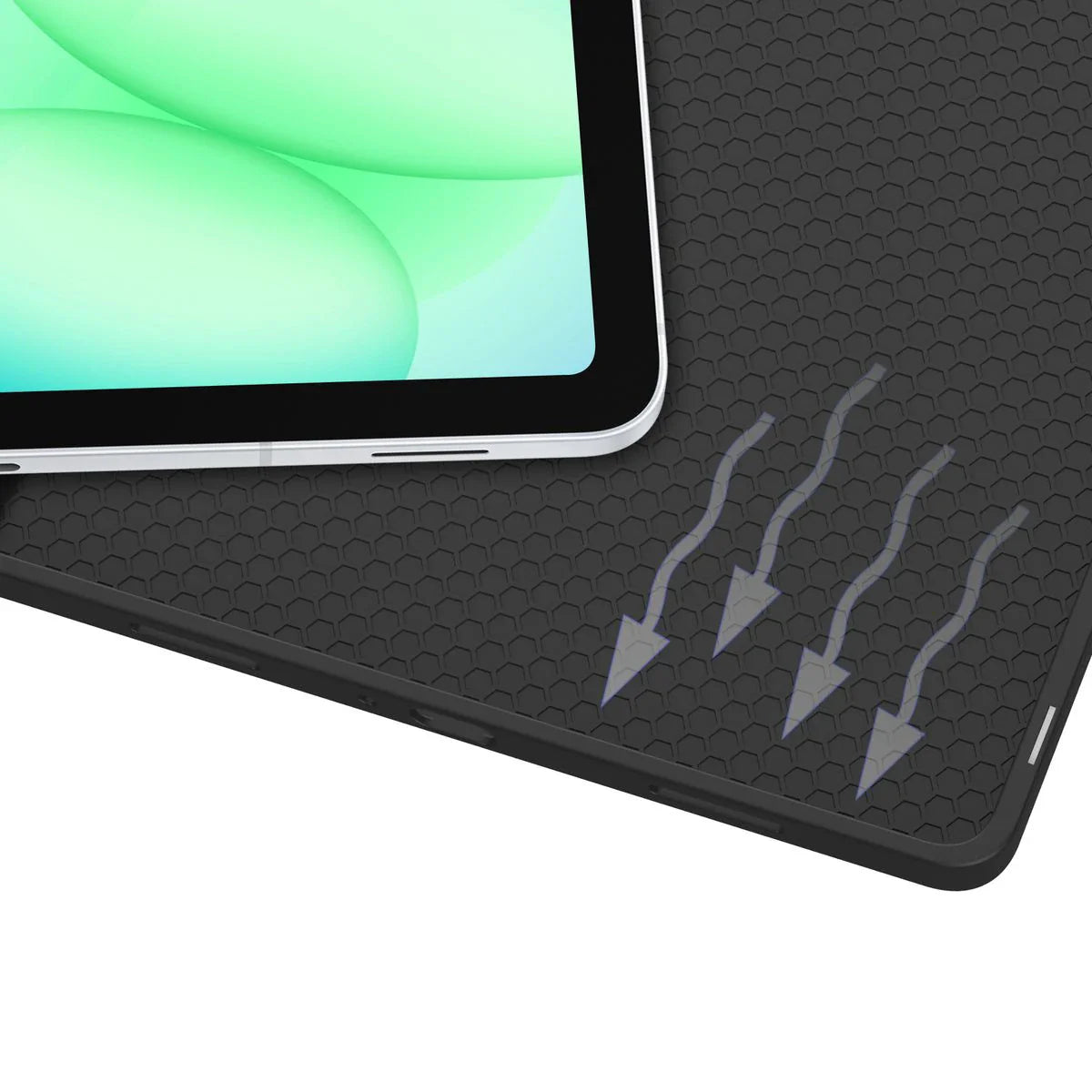 Schutzhülle mit Klappe für Galaxy Tab A11 Plus / A9 Plus, Bizon Case Tab Lizard, Dunkelgrün