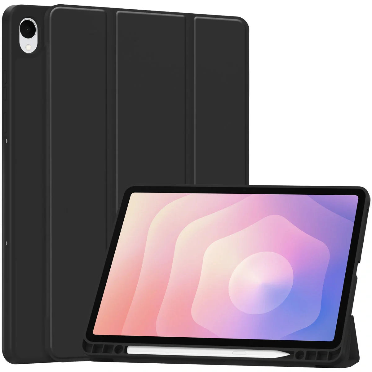 Schutzhülle mit Klappe für Galaxy Tab S11, Bizon Case Tab Lizard, Schwarz