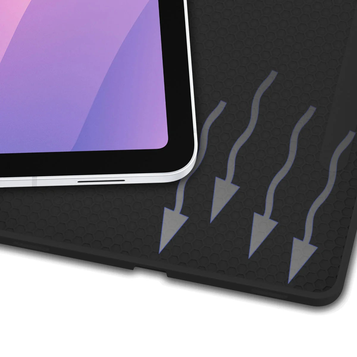 Schutzhülle mit Klappe für Galaxy Tab S11, Bizon Case Tab Lizard, Schwarz