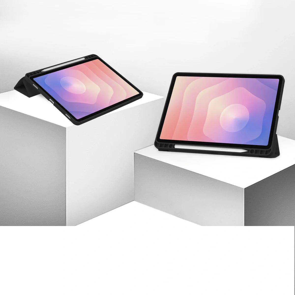 Schutzhülle mit Klappe für Galaxy Tab S11, Bizon Case Tab Lizard, Schwarz