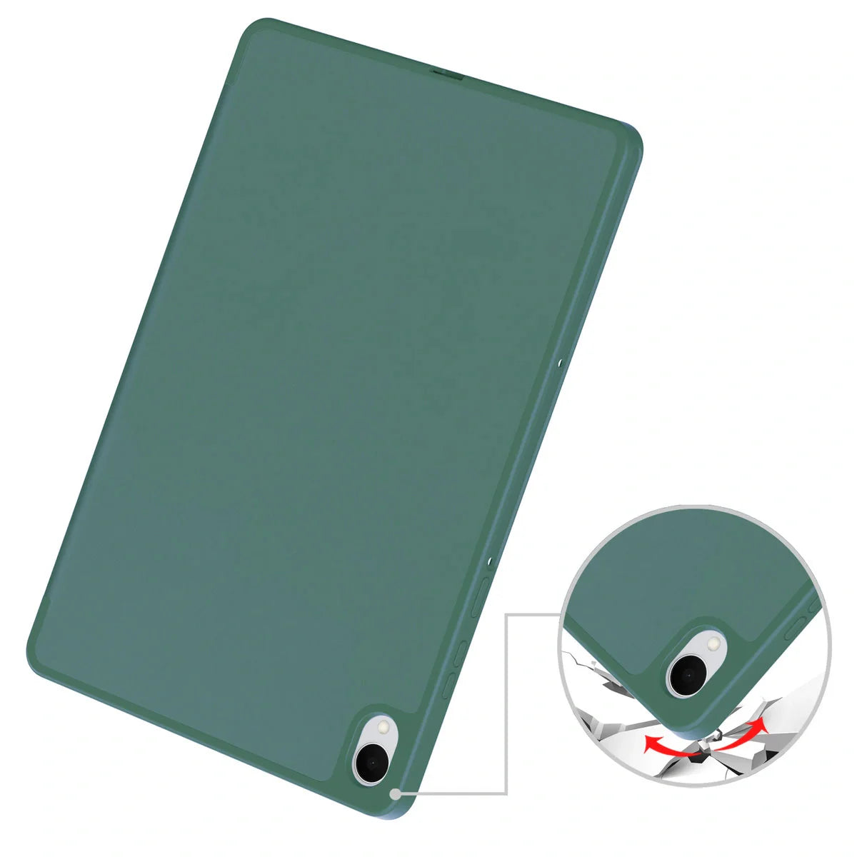 Schutzhülle mit Klappe für Galaxy Tab S11, Bizon Case Tab Lizard, Dunkelgrün