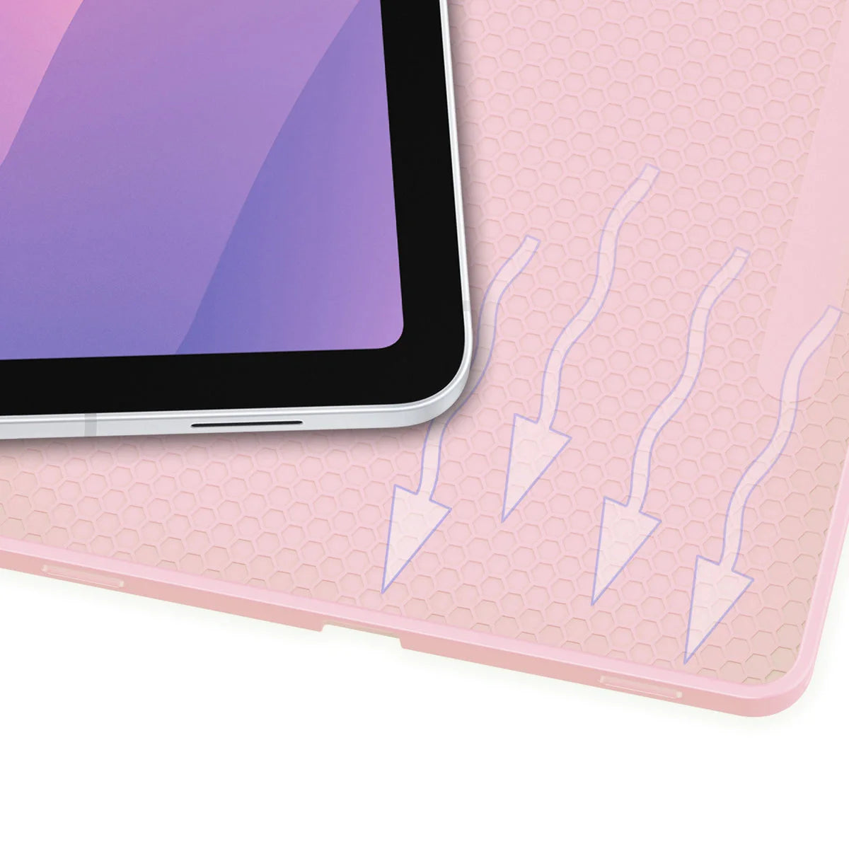 Schutzhülle mit Klappe für Galaxy Tab S11, Bizon Case Tab Lizard, Rosa