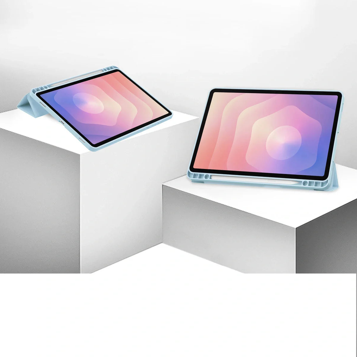 Schutzhülle mit Klappe für Galaxy Tab S11, Bizon Case Tab Lizard, Hellblau