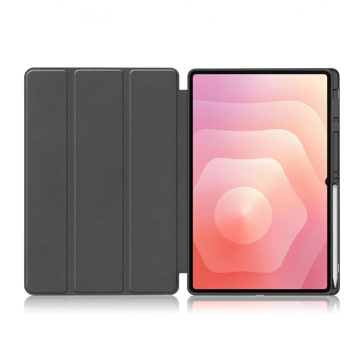 Schutzhülle mit Klappe für Galaxy Tab S11 Ultra, Bizon Case Tab Lizard, Schwarz