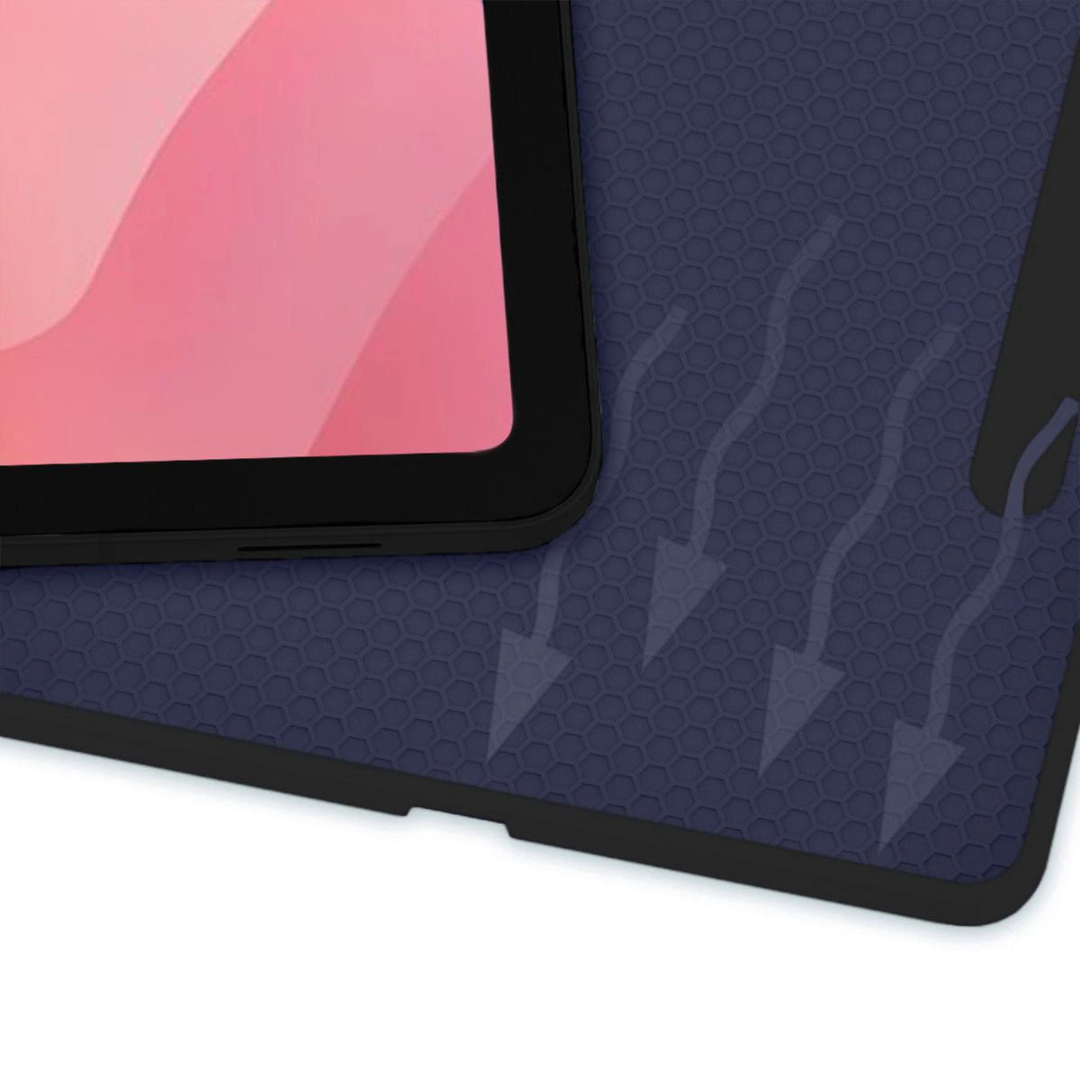 Schutzhülle mit Klappe für Galaxy Tab S11 Ultra, Bizon Case Tab Lizard, Dunkelblau
