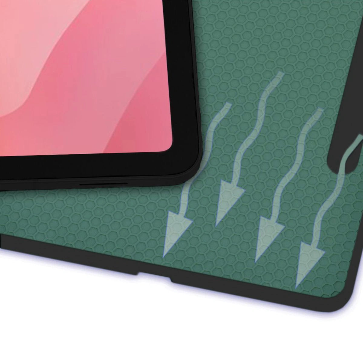 Schutzhülle mit Klappe für Galaxy Tab S11 Ultra, Bizon Case Tab Lizard, Dunkelgrün