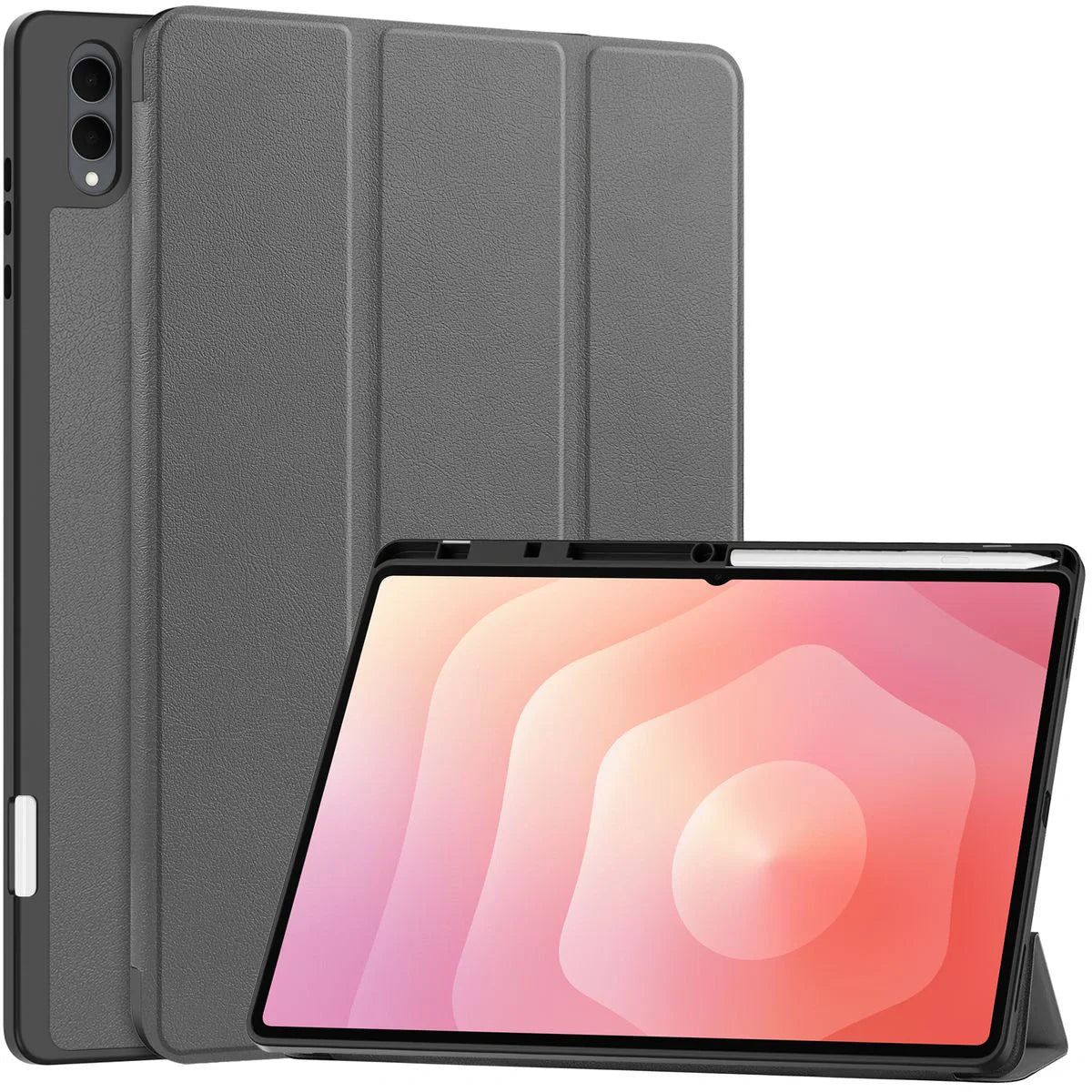 Schutzhülle mit Klappe für Galaxy Tab S11 Ultra, Bizon Case Tab Lizard, Grau