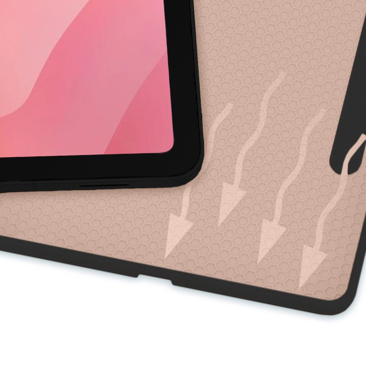 Schutzhülle mit Klappe für Galaxy Tab S11 Ultra, Bizon Case Tab Lizard, Rosegold