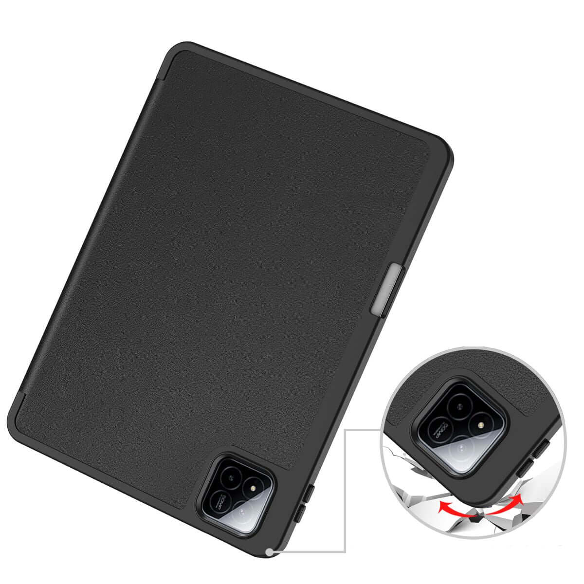 Schutzhülle mit Klappe für Xiaomi Pad 7 / 7 Pro, Bizon Case Tab Lizard, Schwarz