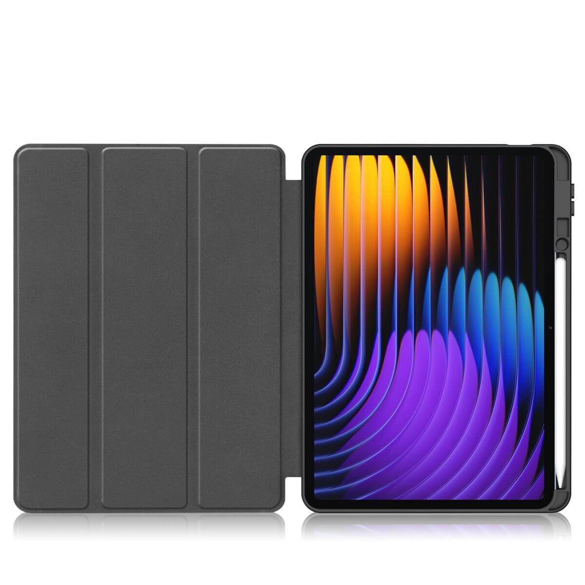 Schutzhülle mit Klappe für Xiaomi Pad 7 / 7 Pro, Bizon Case Tab Lizard, Schwarz