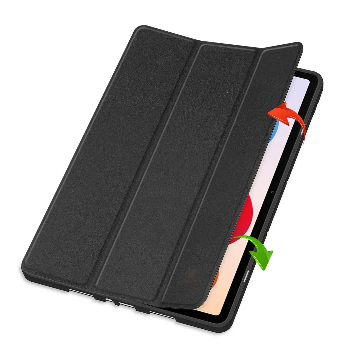 Schutzhülle mit Klappe für Xiaomi Redmi Pad 2 Pro, Bizon Case Tab Lizard, Schwarz