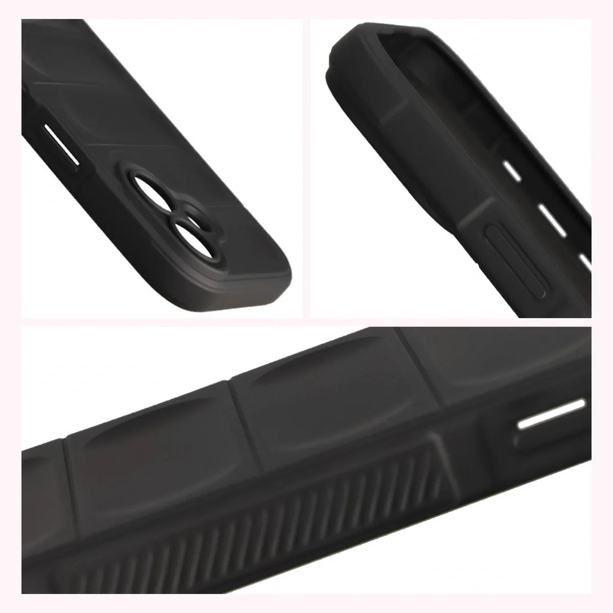 Robuste Handyhülle für iPhone 17, Bizon Case Tur, Schwarz