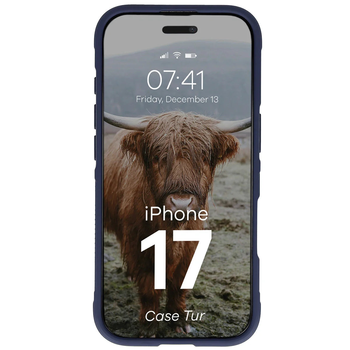 Robuste Handyhülle für iPhone 17, Bizon Case Tur, Dunkelblau