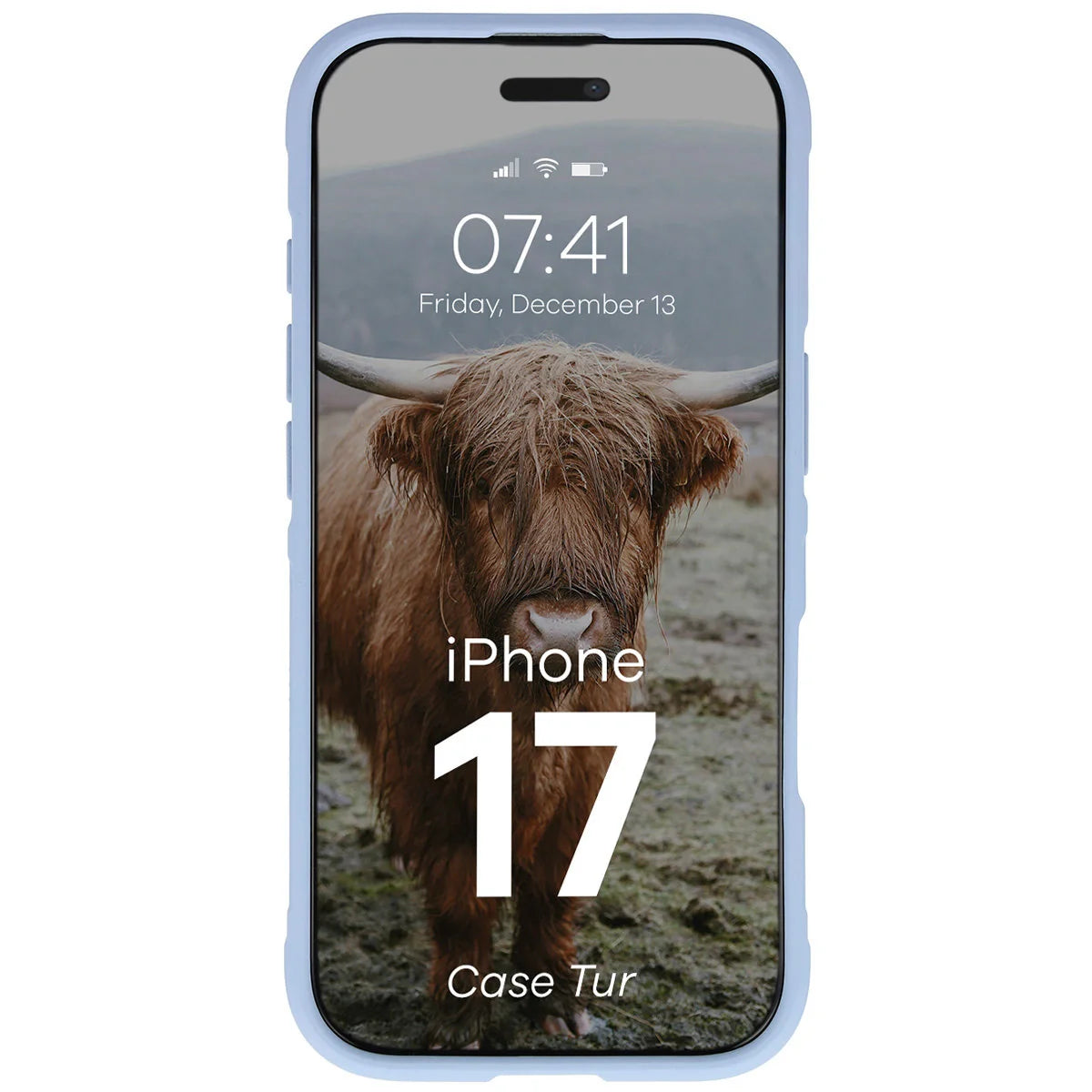 Robuste Handyhülle für iPhone 17, Bizon Case Tur, Hellblau