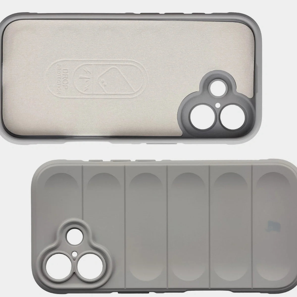 Robuste Handyhülle für iPhone 17, Bizon Case Tur, Hellgrau