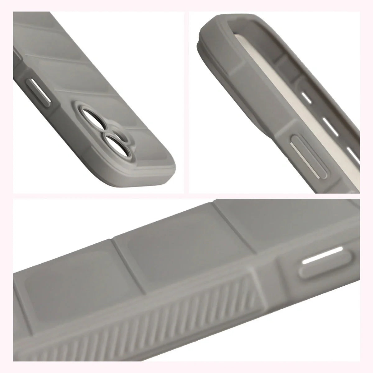 Robuste Handyhülle für iPhone 17, Bizon Case Tur, Hellgrau