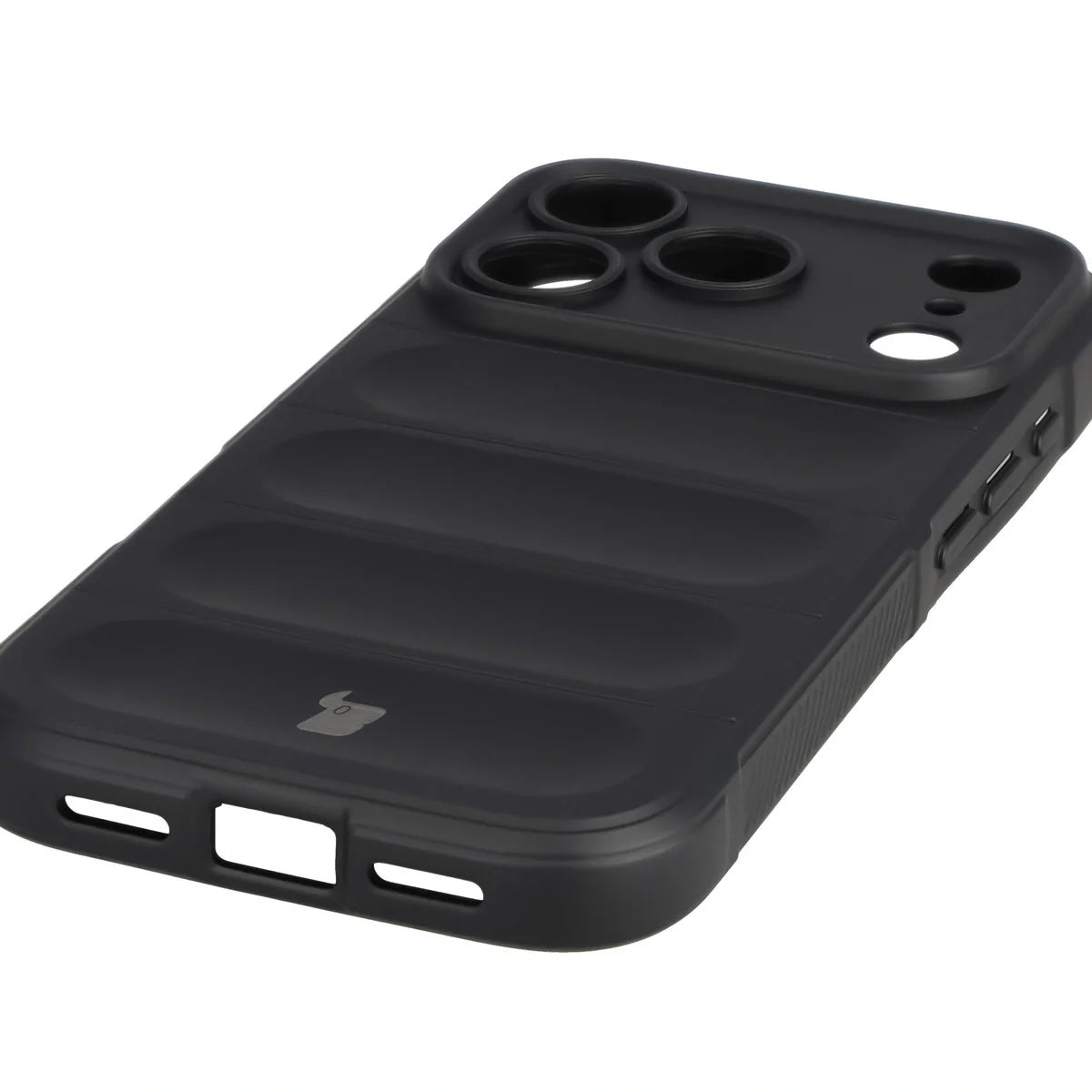 Robuste Handyhülle für iPhone 17 Pro, Bizon Case Tur, Schwarz