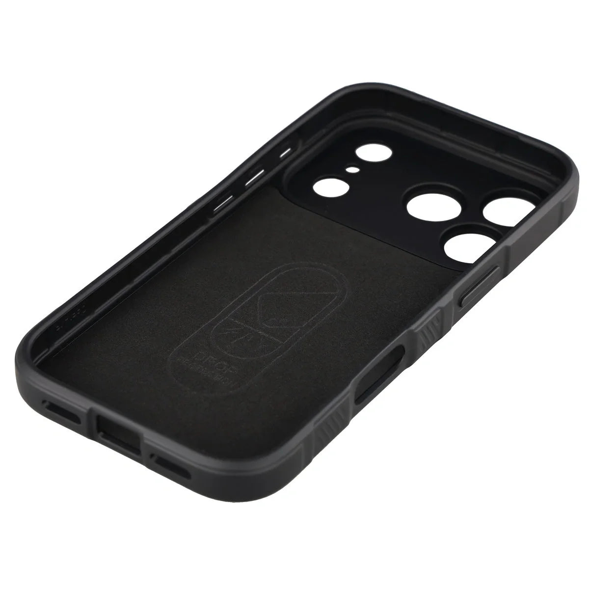 Robuste Handyhülle für iPhone 17 Pro, Bizon Case Tur, Schwarz