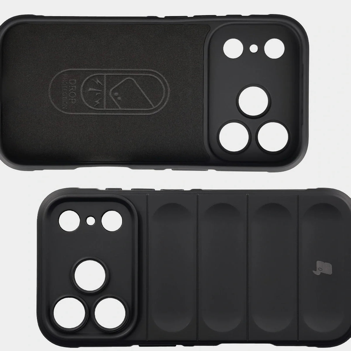 Robuste Handyhülle für iPhone 17 Pro, Bizon Case Tur, Schwarz