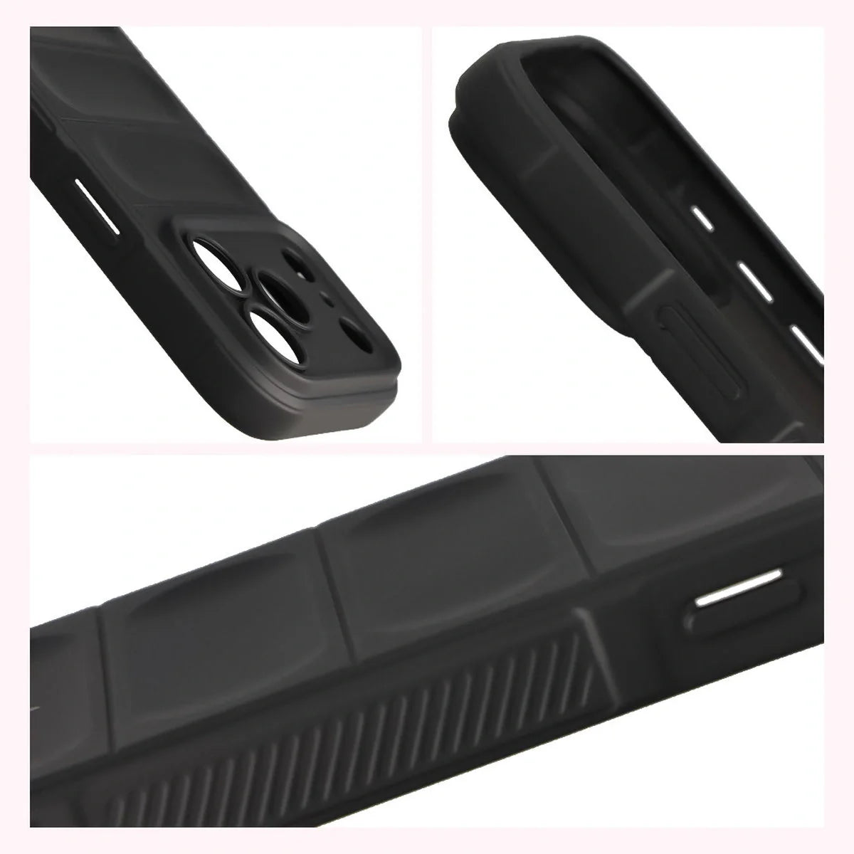 Robuste Handyhülle für iPhone 17 Pro, Bizon Case Tur, Schwarz