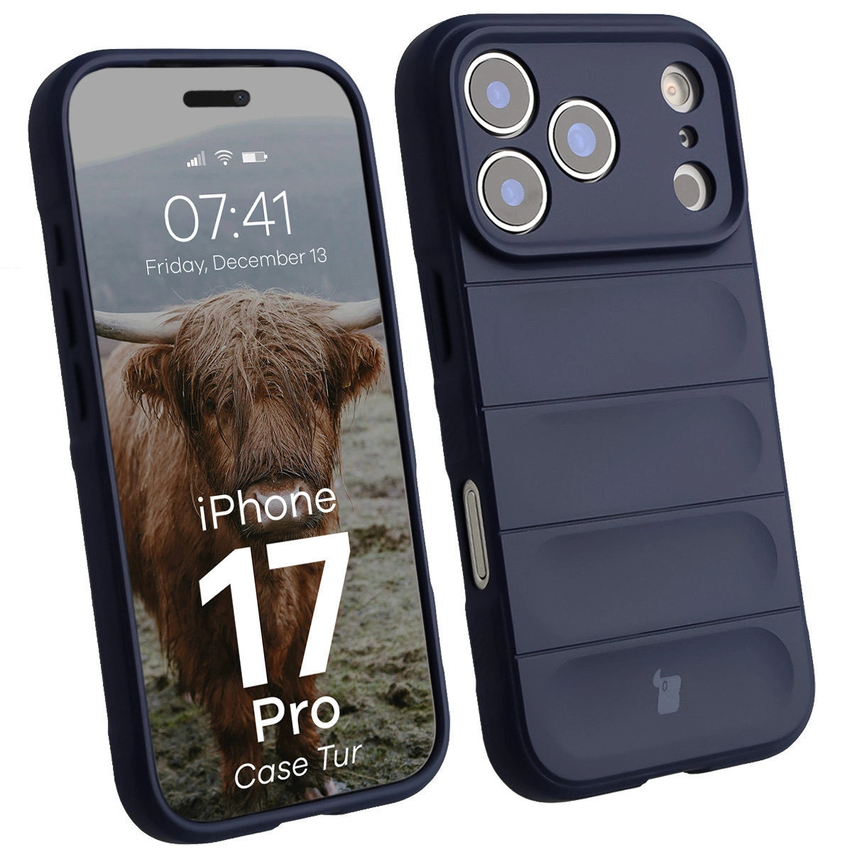 Robuste Handyhülle für iPhone 17 Pro, Bizon Case Tur, Dunkelblau