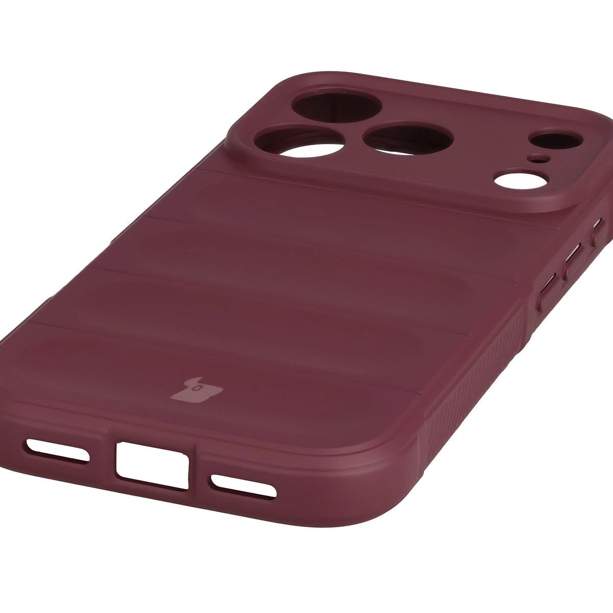 Robuste Handyhülle für iPhone 17 Pro, Bizon Case Tur, Burgunderrot
