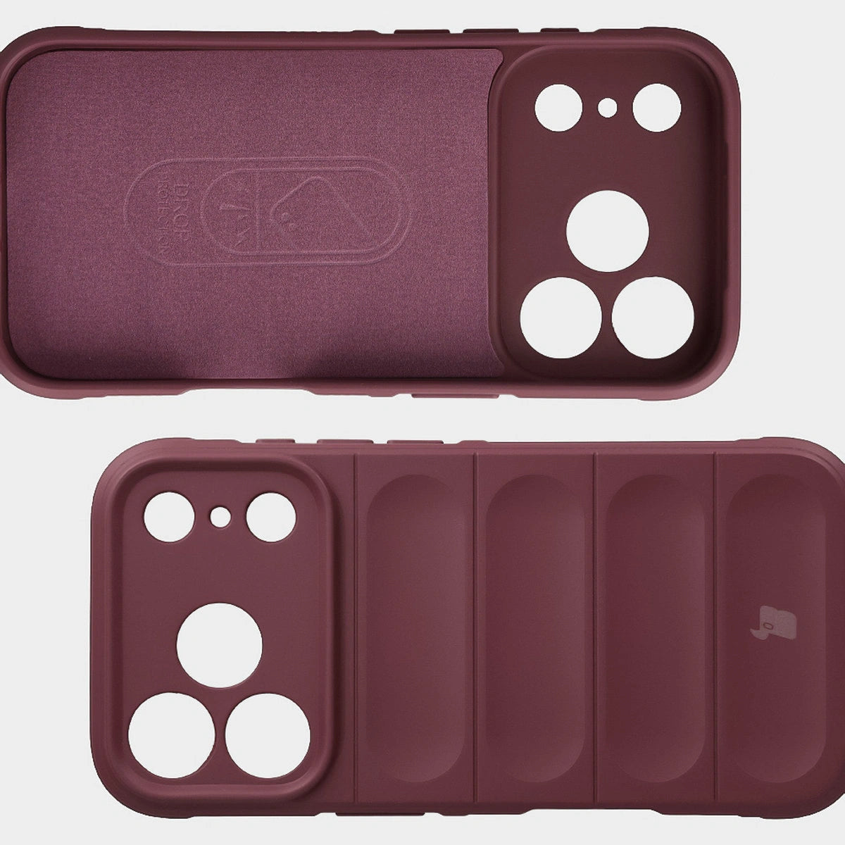 Robuste Handyhülle für iPhone 17 Pro, Bizon Case Tur, Burgunderrot