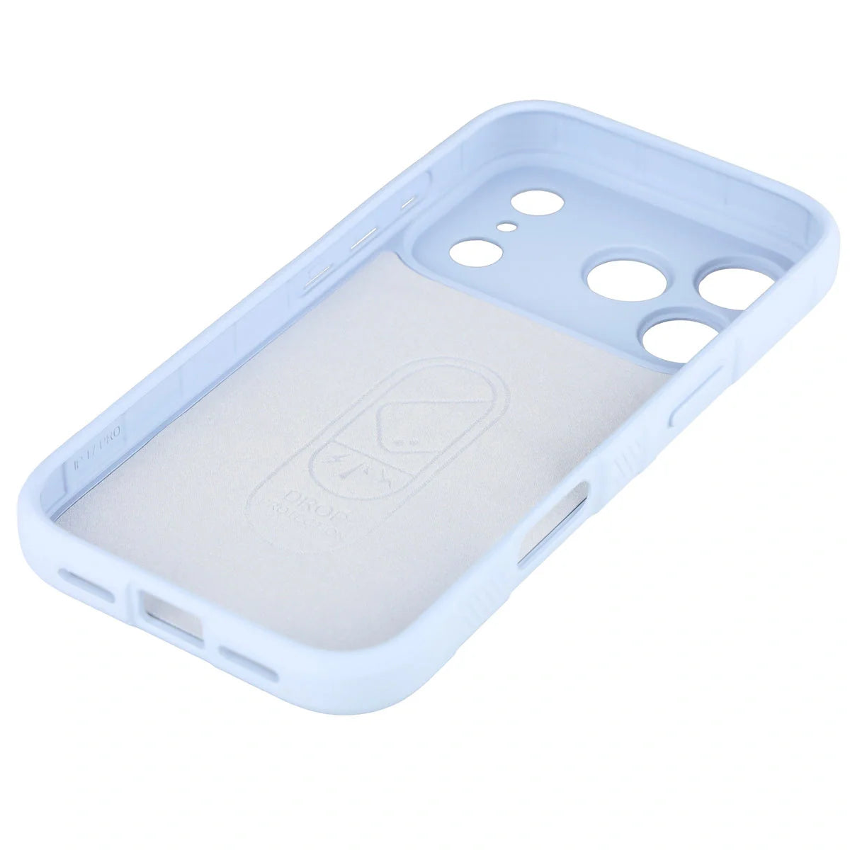 Robuste Handyhülle für iPhone 17 Pro, Bizon Case Tur, Hellblau
