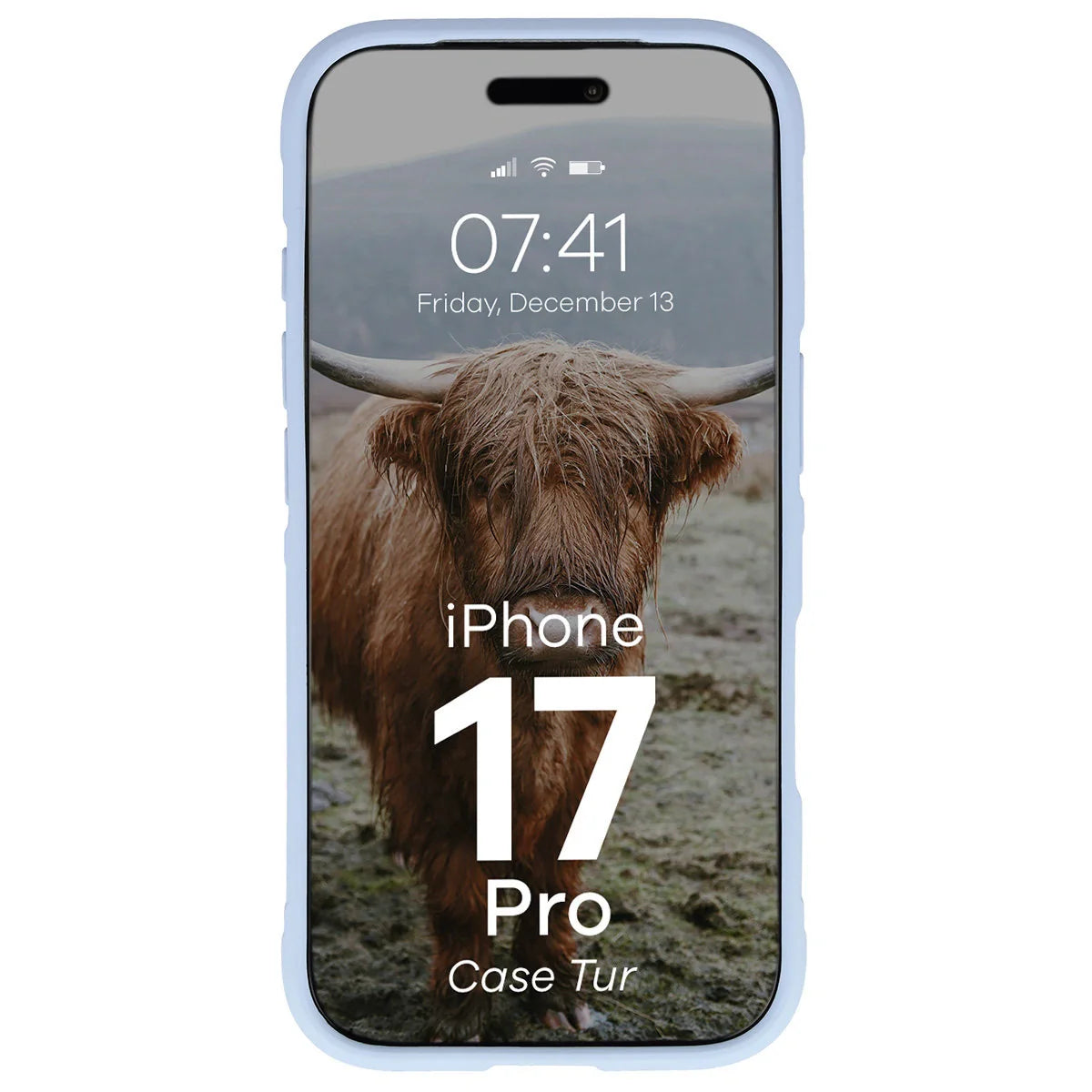 Robuste Handyhülle für iPhone 17 Pro, Bizon Case Tur, Hellblau
