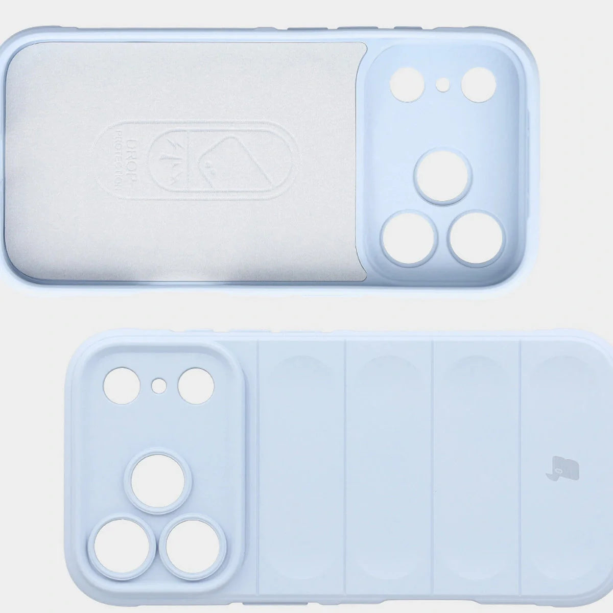 Robuste Handyhülle für iPhone 17 Pro, Bizon Case Tur, Hellblau