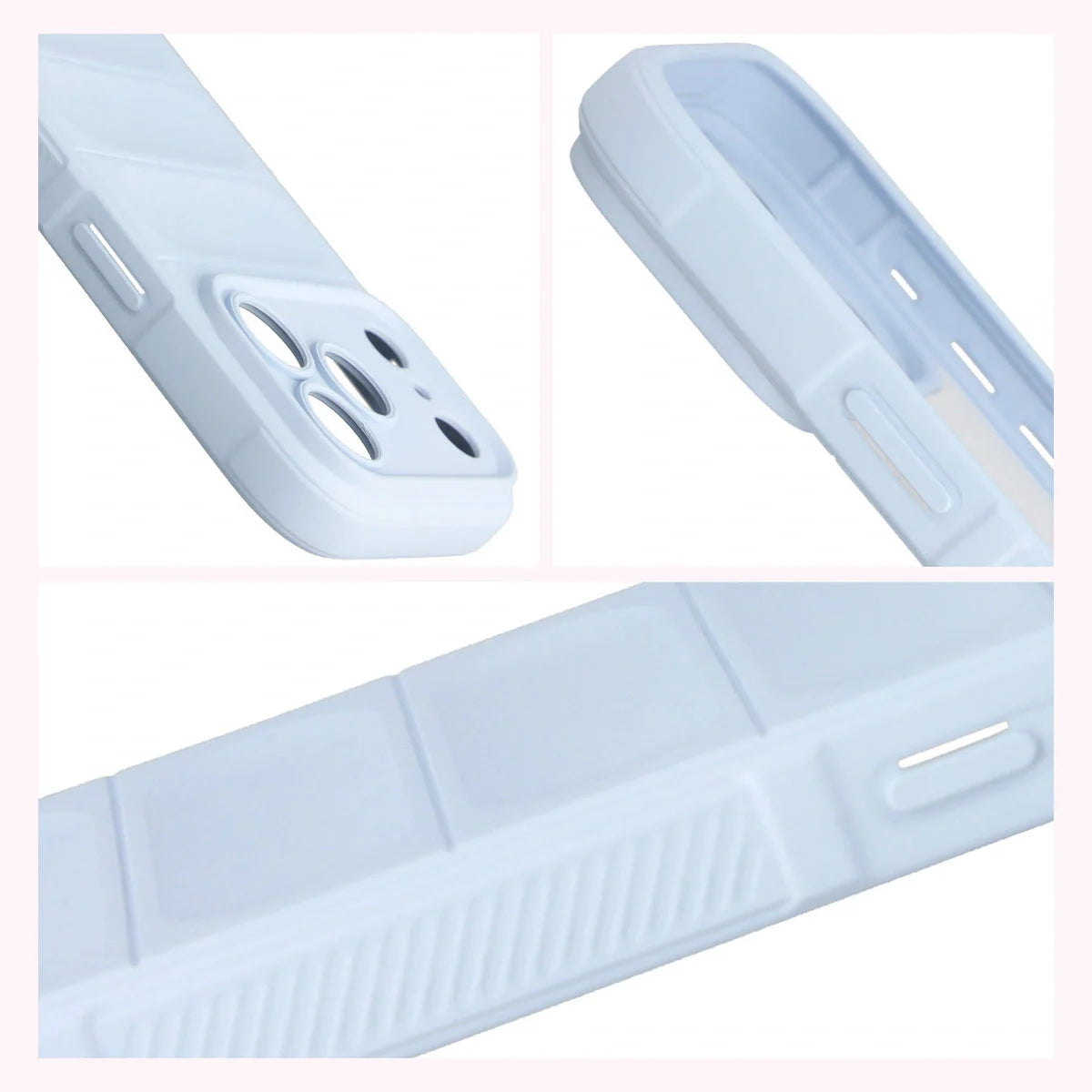 Robuste Handyhülle für iPhone 17 Pro, Bizon Case Tur, Hellblau