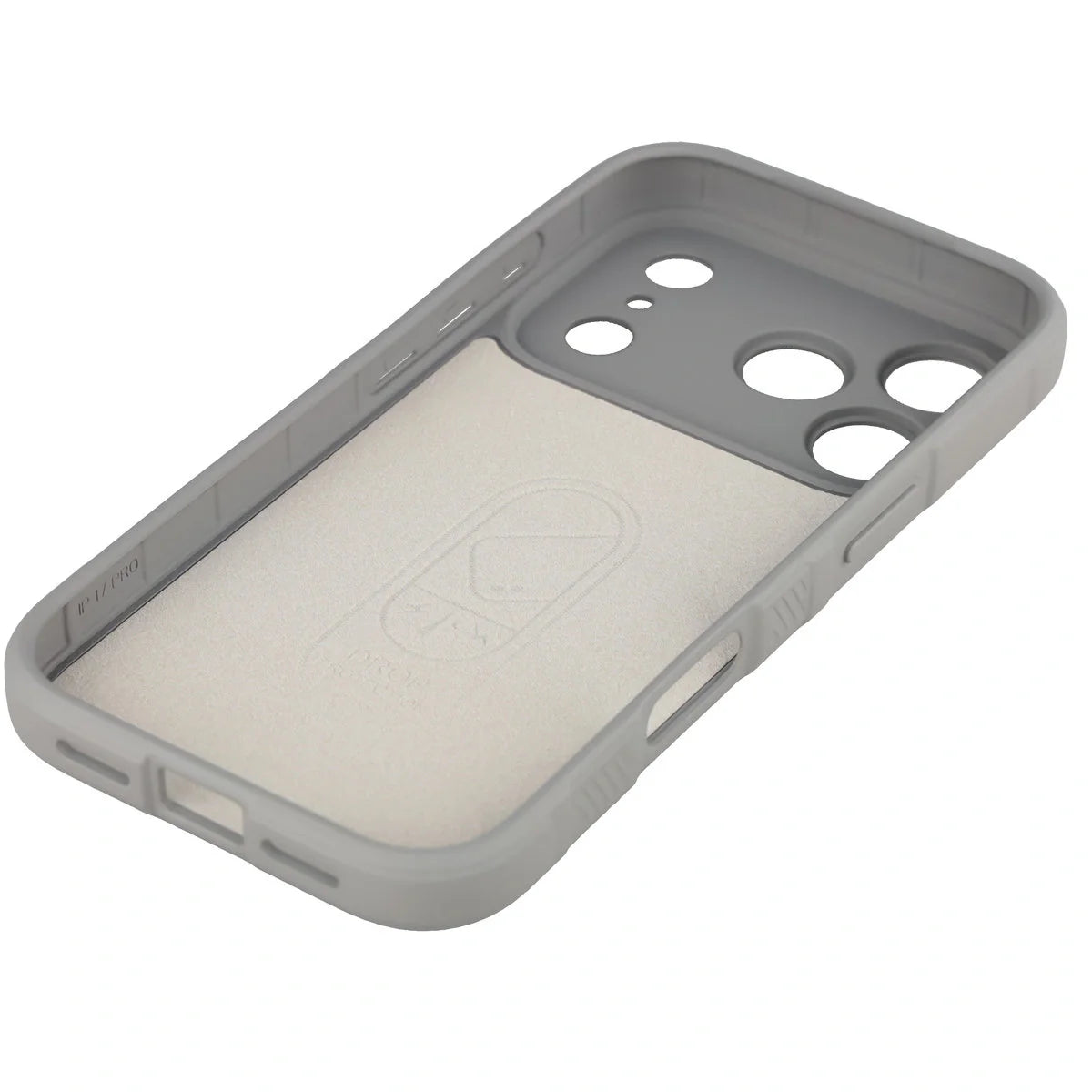 Robuste Handyhülle für iPhone 17 Pro, Bizon Case Tur, Hellgrau