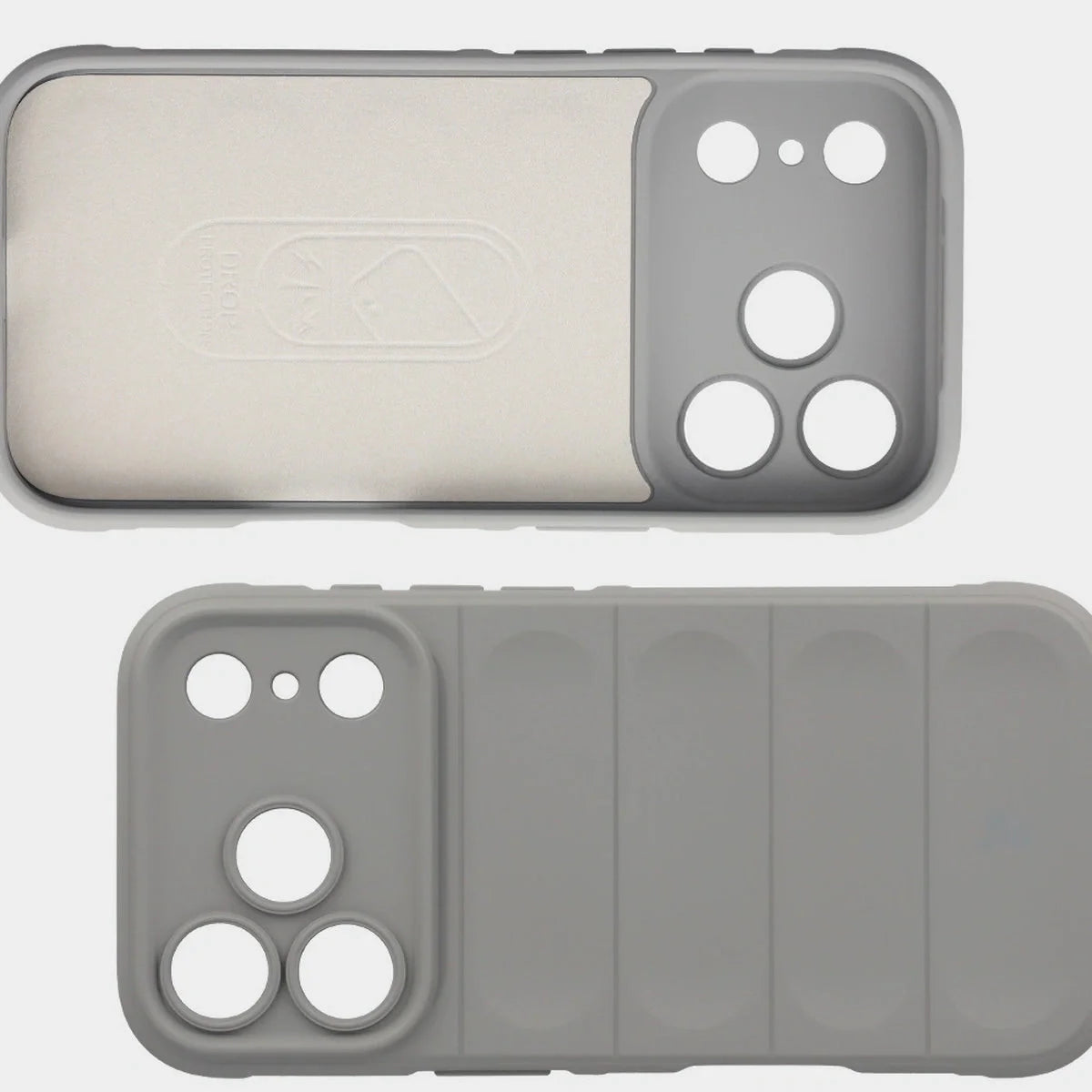 Robuste Handyhülle für iPhone 17 Pro, Bizon Case Tur, Hellgrau