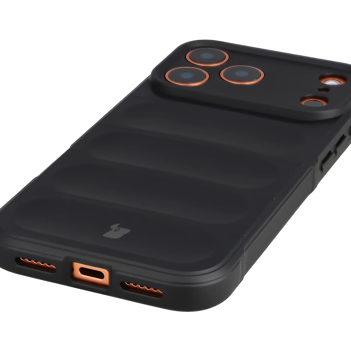 Robuste Handyhülle für iPhone 18 Pro Max / 17 Pro Max, Bizon Case Tur, Schwarz
