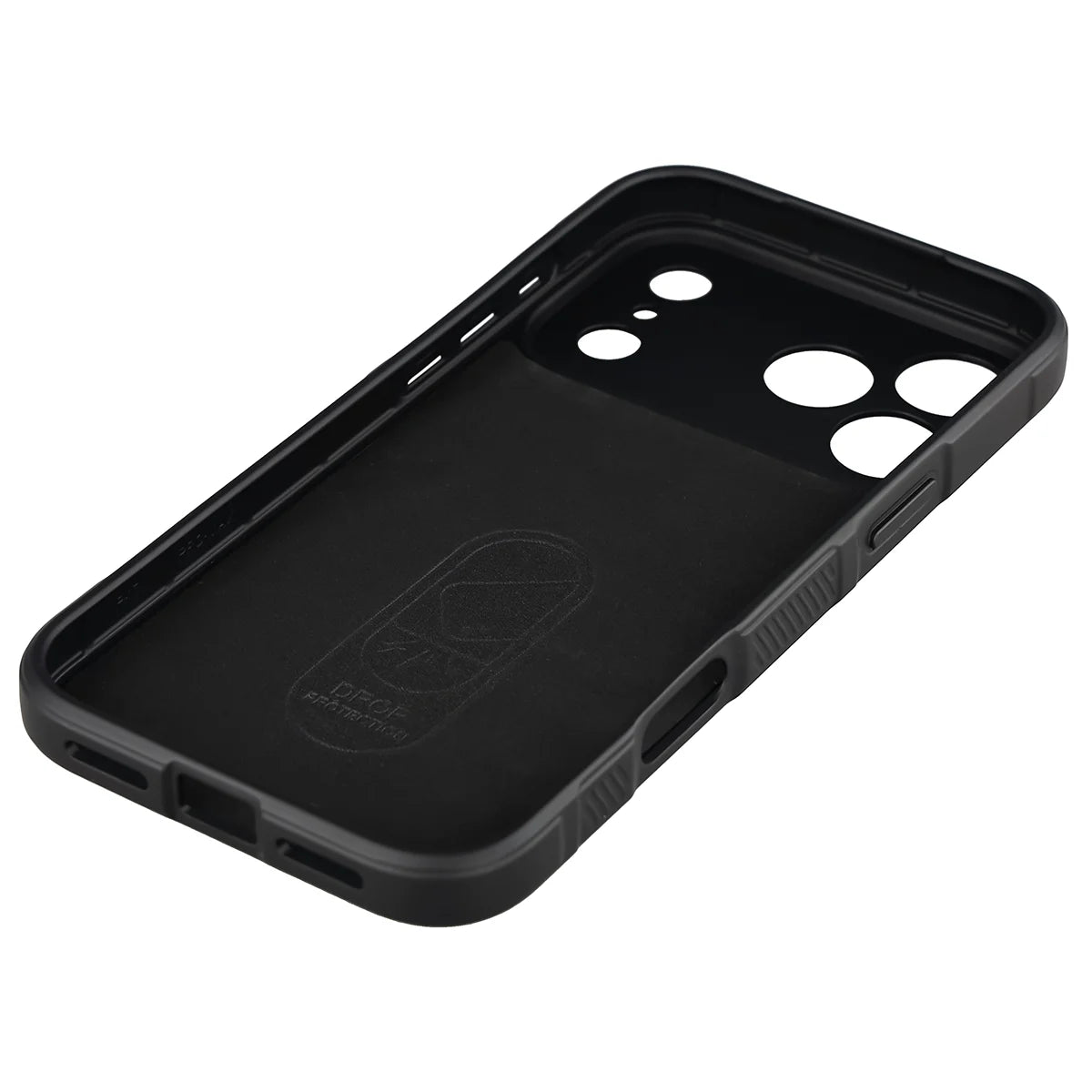 Robuste Handyhülle für iPhone 18 Pro Max / 17 Pro Max, Bizon Case Tur, Schwarz
