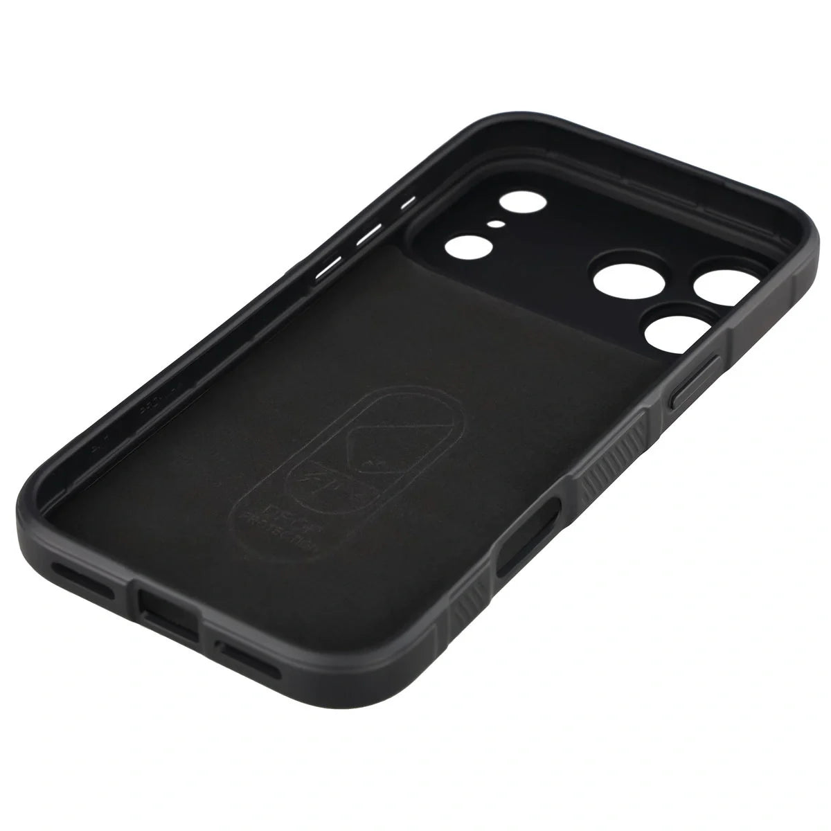 Robuste Handyhülle für iPhone 17 Pro Max, Bizon Case Tur, Schwarz