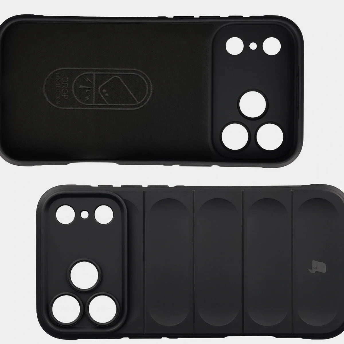 Robuste Handyhülle für iPhone 17 Pro Max, Bizon Case Tur, Schwarz