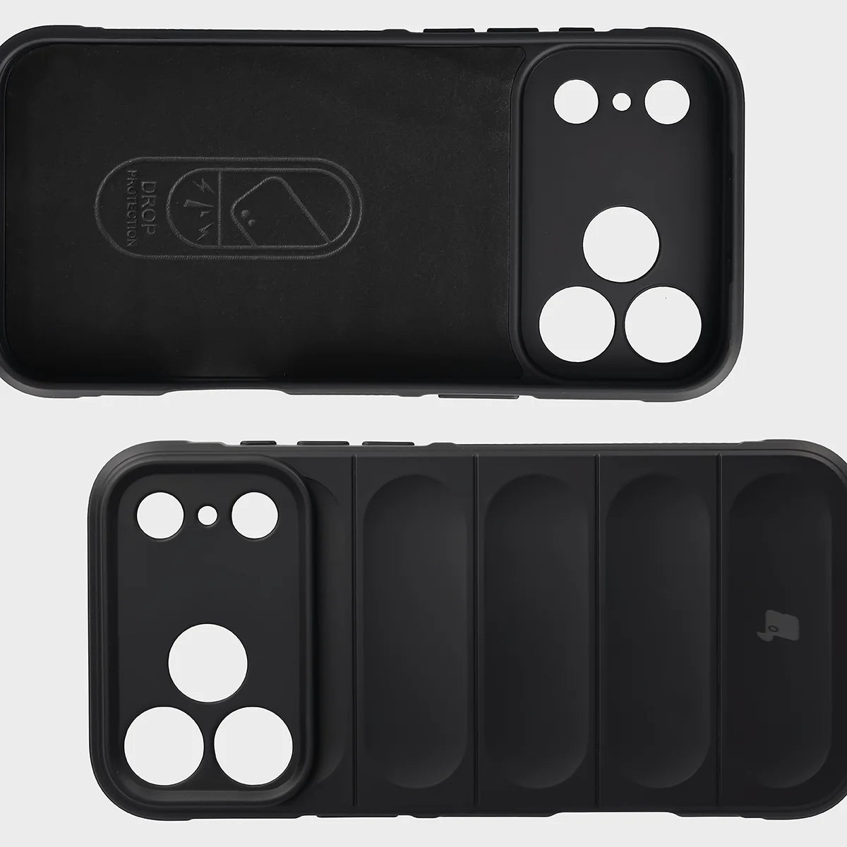 Robuste Handyhülle für iPhone 18 Pro Max / 17 Pro Max, Bizon Case Tur, Schwarz