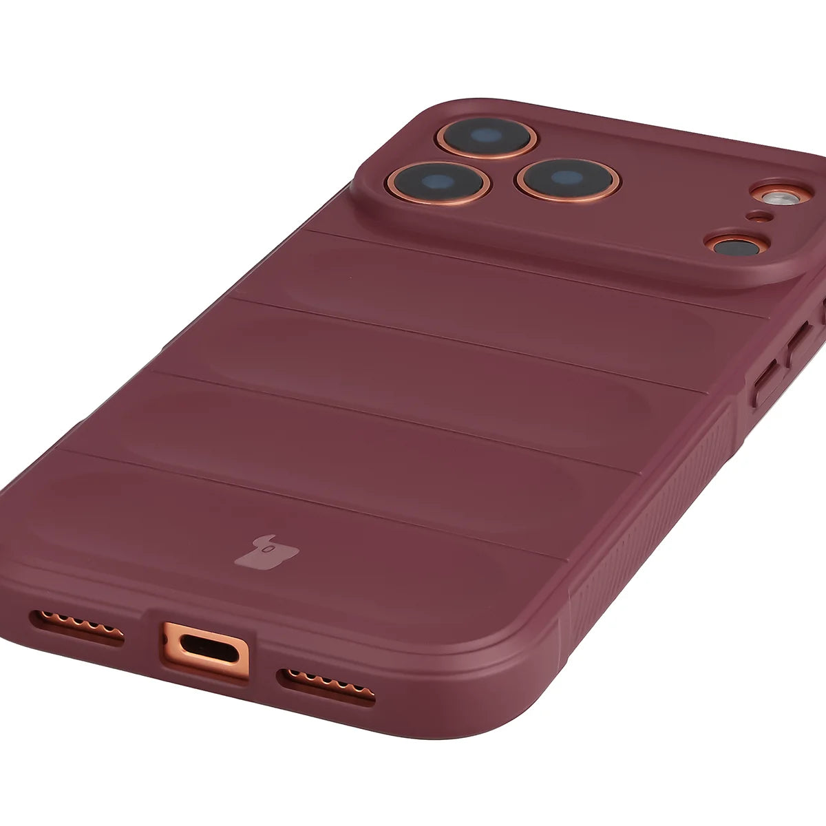 Robuste Handyhülle für iPhone 18 Pro Max / 17 Pro Max, Bizon Case Tur, Burgunderrot