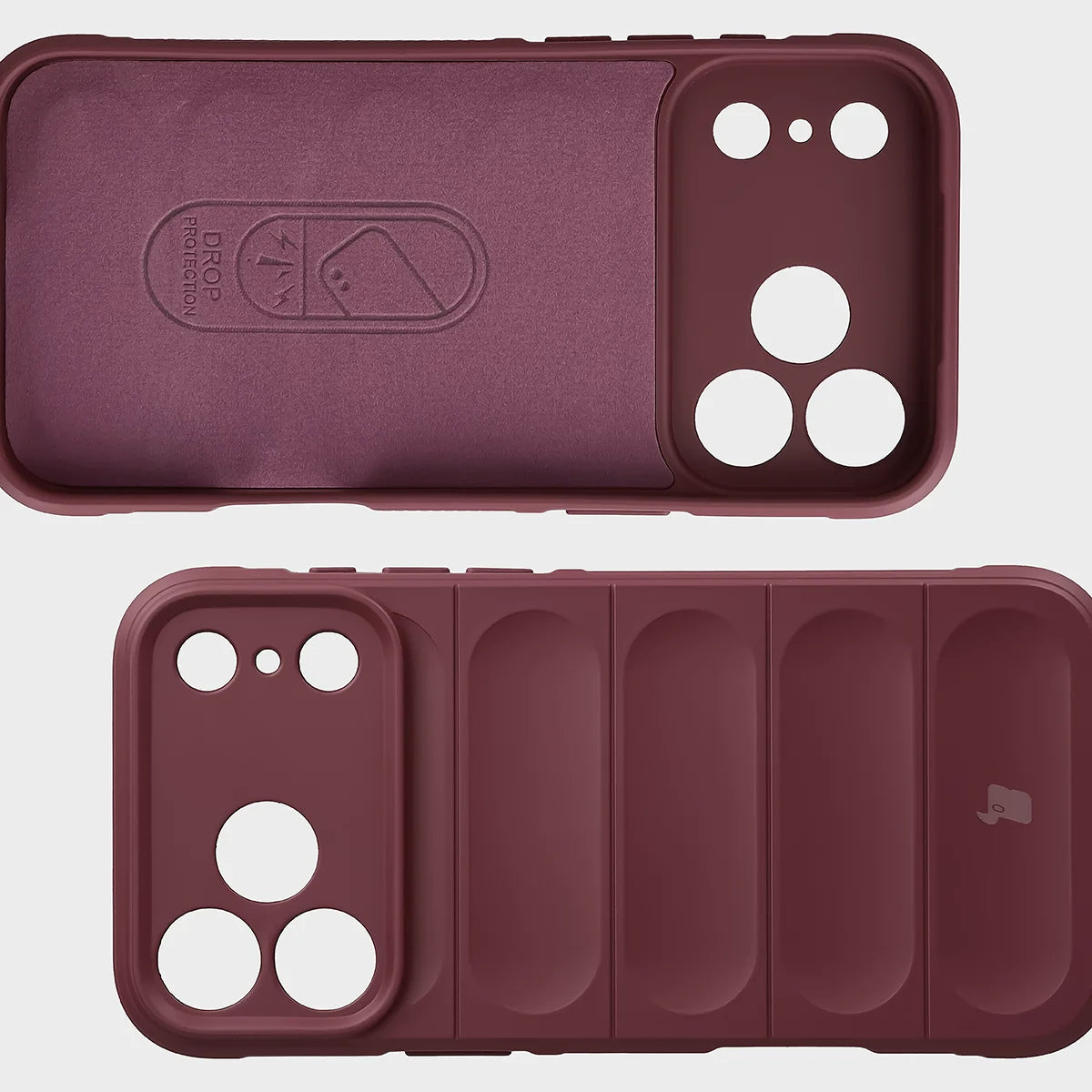 Robuste Handyhülle für iPhone 18 Pro Max / 17 Pro Max, Bizon Case Tur, Burgunderrot