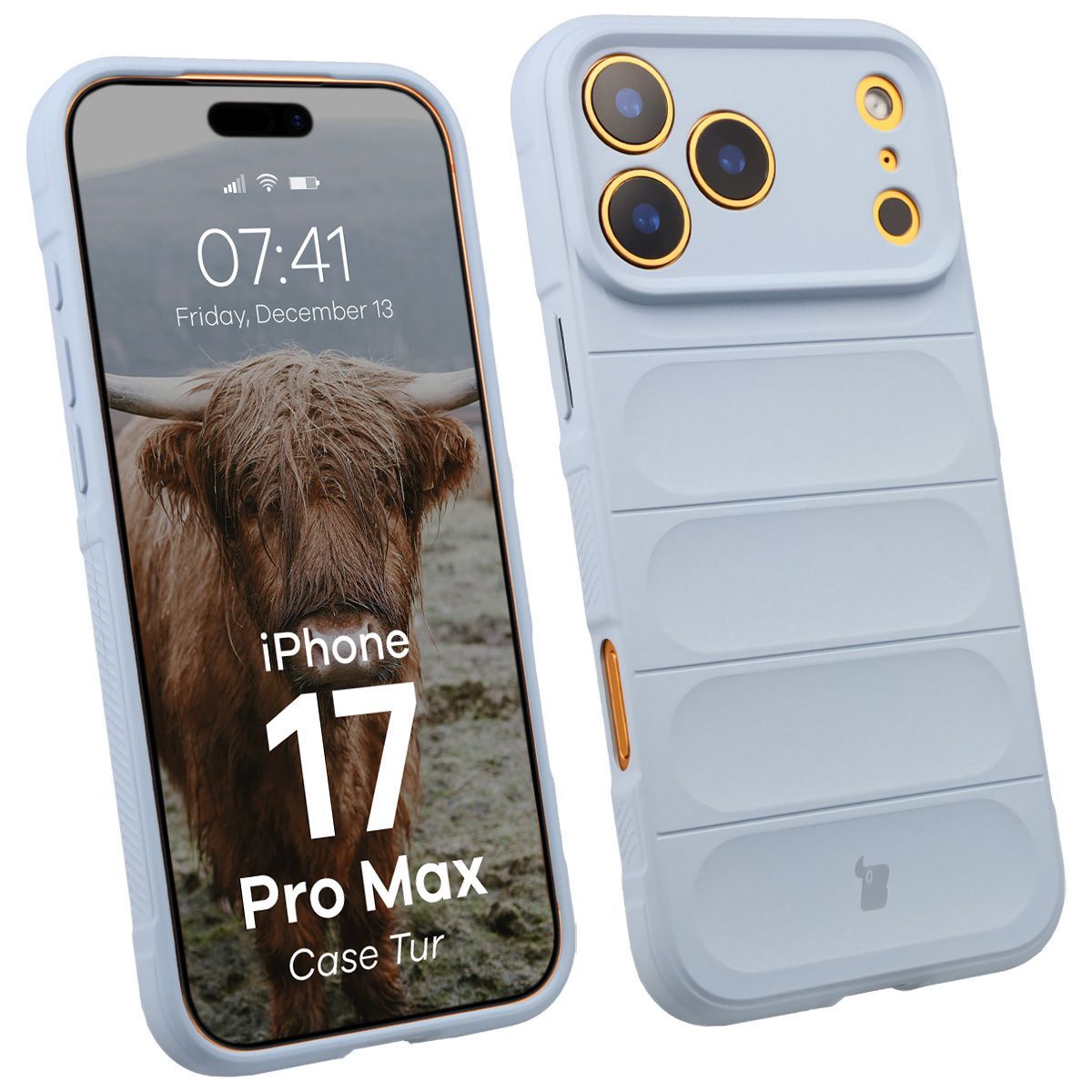 Robuste Handyhülle für iPhone 17 Pro Max, Bizon Case Tur, Hellblau