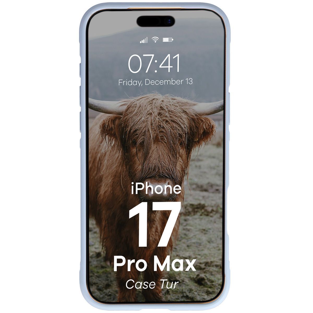 Robuste Handyhülle für iPhone 17 Pro Max, Bizon Case Tur, Hellblau