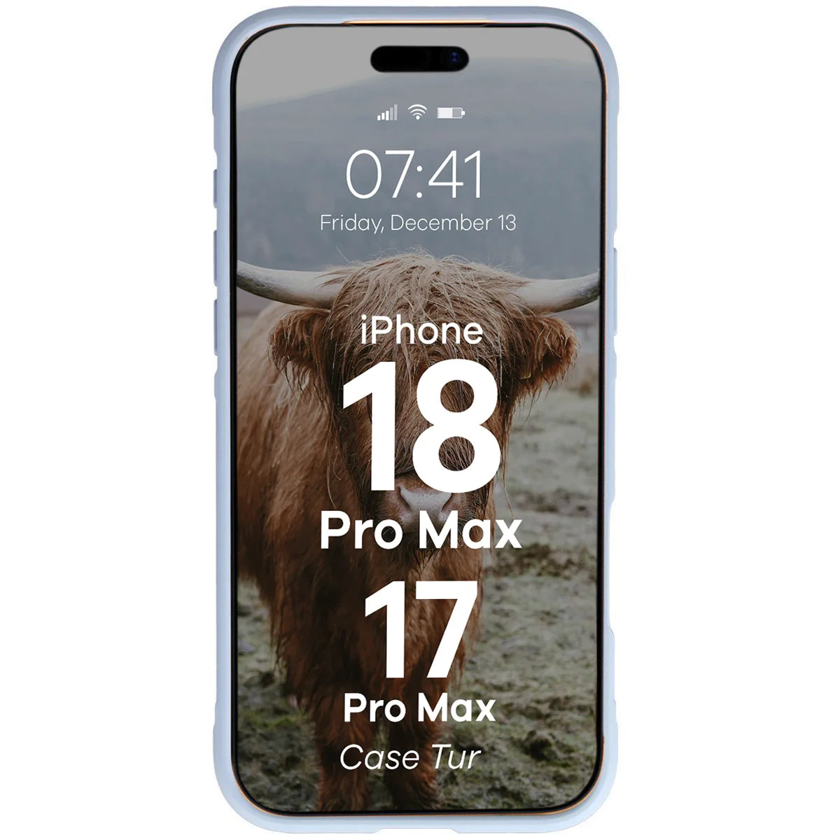 Robuste Handyhülle für iPhone 18 Pro Max / 17 Pro Max, Bizon Case Tur, Hellblau
