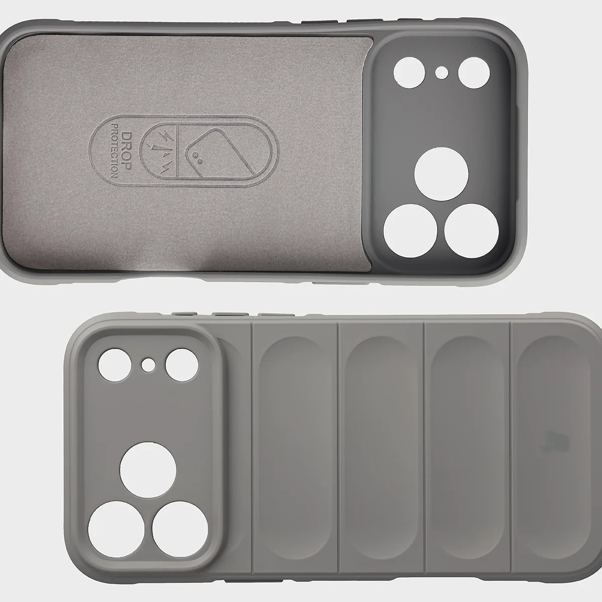 Robuste Handyhülle für iPhone 18 Pro Max / 17 Pro Max, Bizon Case Tur, Hellgrau
